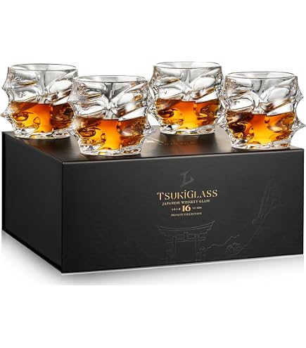 Amazon.com: Japanese Whiskey Glasses Set of 2, 200ml and 300ml